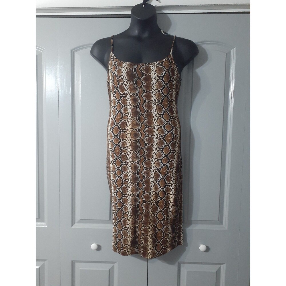 Heart Hips brown snakeskin print dress